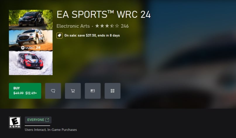 …, а&amp;nbsp;со&amp;nbsp;страницы EA&amp;nbsp;Sports WRC 24 даже нельзя попасть на&amp;nbsp;страницу EA&amp;nbsp;Sports WRC