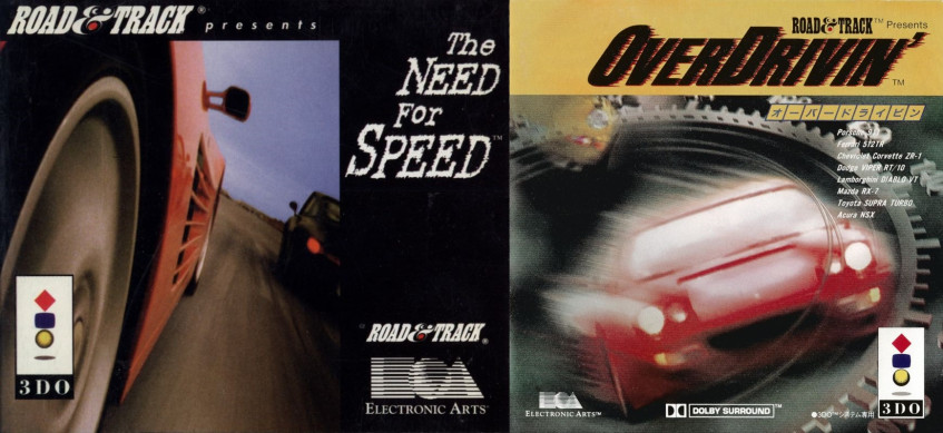 Слева направо&amp;nbsp;— европейская и&amp;nbsp;японская обложки Road &amp;amp; Track presents The Need For Speed для 3DO