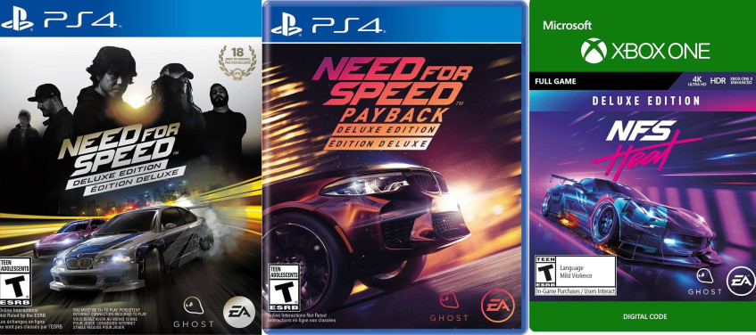 У&amp;nbsp;NFS (2015), NFS Payback, NFS Heat&amp;nbsp;— Deluxe Edition.