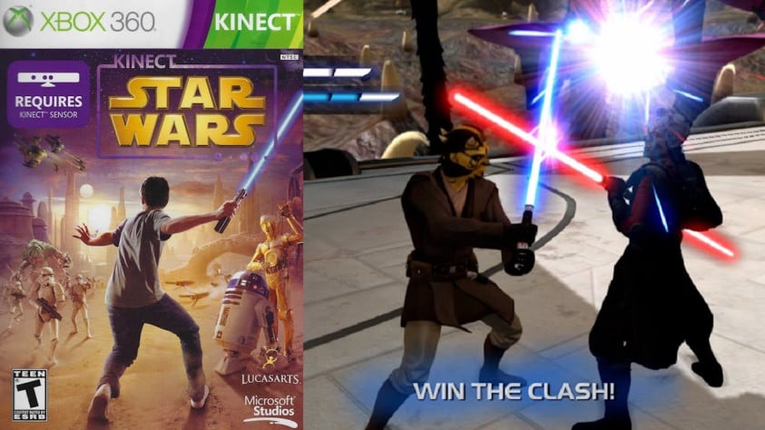 Kinect Star Wars предлагала вам разные развлечения в стиле &quot;Звёздных войн&quot;. Игру до сих пор хаят фанаты за халтуру, но из-за известной франшизы продалась она хорошо