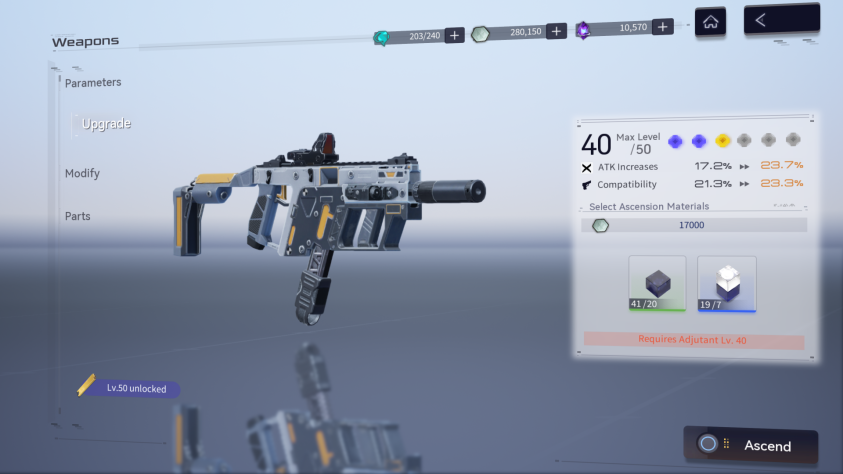 Прокачка оружия в игре: уровня, модули, возвышения.