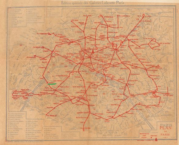 Путеводитель 1944 года. Зелёным пометил станцию&amp;nbsp;

&quot;Grenelle&quot;.&amp;nbsp;&amp;nbsp;