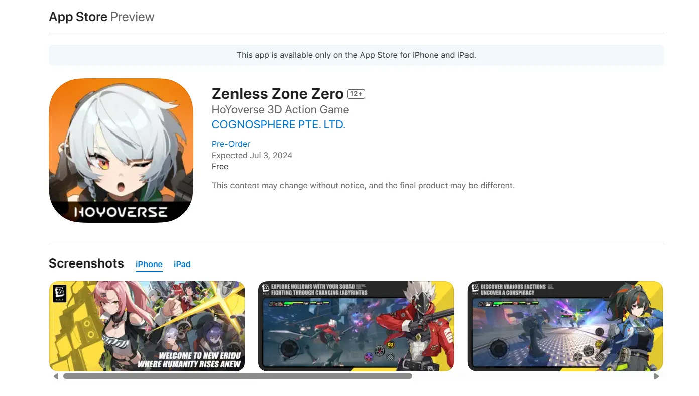 В Zenless Zone Zero открылась предрегистрация. Похоже, игра выйдет в июле |  StopGame