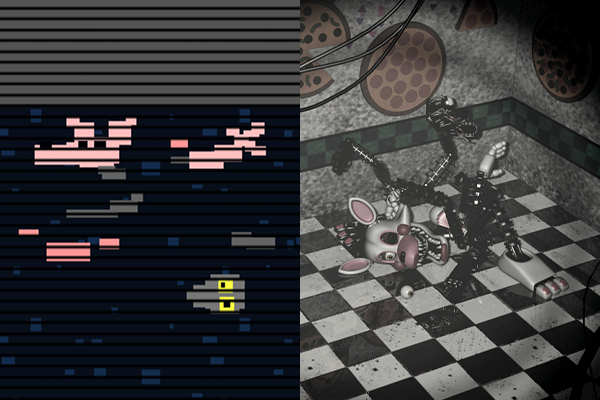 Мангл в FNaF 4 и в FNaF 2