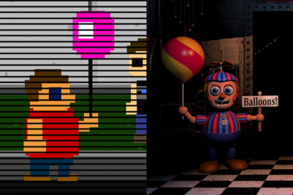 Баллун Бой в FNaF 4 и в FNaF 2