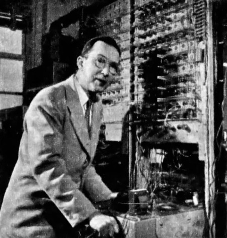 Уильям за&amp;nbsp;компьютером в&amp;nbsp;Брукхейвенской лаборатории, 1958&amp;nbsp;год.