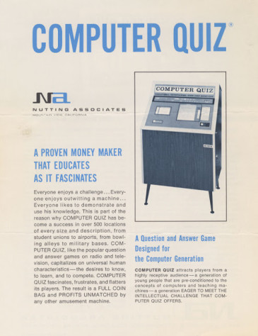 Рекламная листовка Computer Quiz.