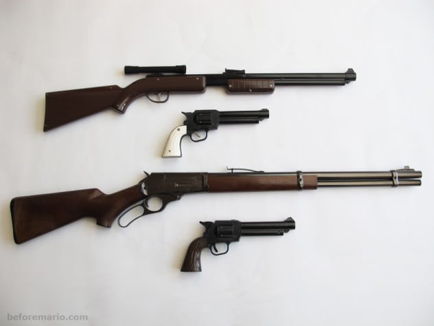 Сверху вниз: Kôsenjû SP&amp;nbsp;Rifle (1970), Kôsenjû SP&amp;nbsp;Gun (1970), Kôsenjû Custom Action Lever Rifle (1971) и&amp;nbsp;Kôsenjû Custom Gun (1976).