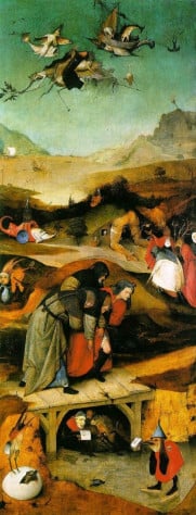 А вот левая створка триптиха «Искушение св. Антония» Иеронима Босха