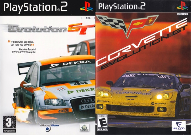 Слева направо: европейская и&amp;nbsp;североамериканская обложки Evolution GT