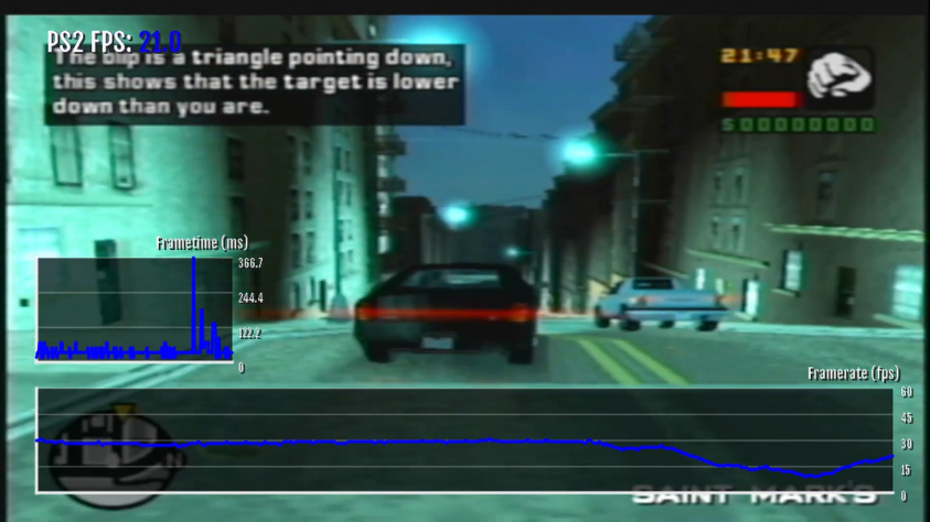 FPS местами мог падать и на PS2 версии, однако тут он куда стабильнее. (Видео с канала PS1 Frame Rate)