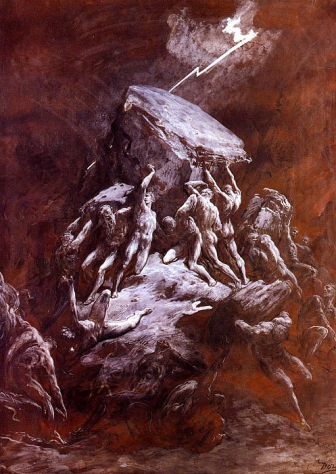 Гюстава Доре&amp;nbsp;— Битва Титанов (1866)