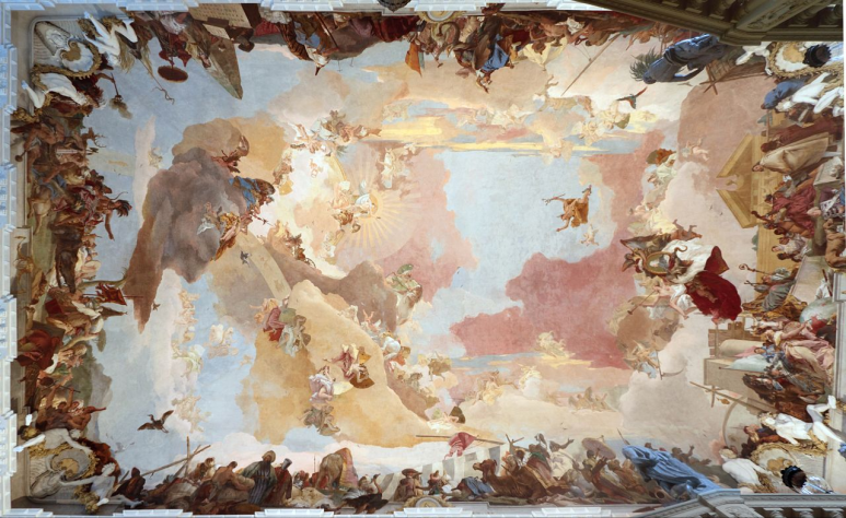Картина Тьеполо&amp;nbsp;— Аллегория планет и&amp;nbsp;континетов (1752&amp;nbsp;г.) Классицистическое и&amp;nbsp;романтическое искусства видят в&amp;nbsp;мифах идеалы, тем самым переосмысливая мифологию и&amp;nbsp;ее&amp;nbsp;облик