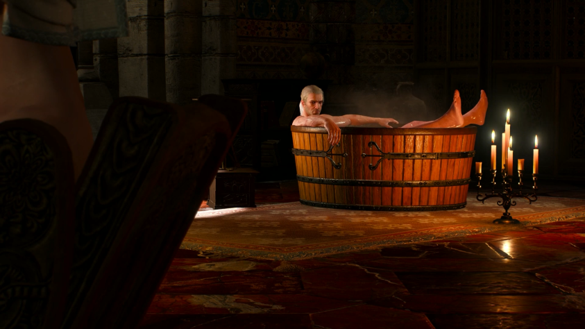 В CDPR долго обсуждали степень наготы Геральта в сцене с бадьёй &mdash; и другие откровения авторов The Witcher 3