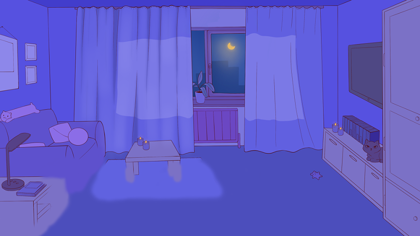 Недорисованный фон художника