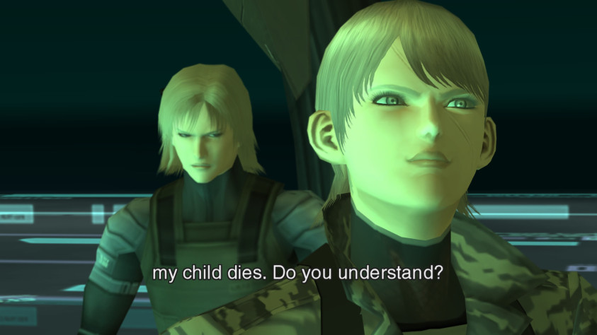 Или&amp;nbsp;же Ольга Гурлукович из&amp;nbsp;MGS 2, чьего ребенка забрали Патриоты, и&amp;nbsp;его жизнь зависит от&amp;nbsp;того, жив&amp;nbsp;ли Райден. В&amp;nbsp;конце она героически жертвует собой, дабы спасти главного героя от&amp;nbsp;гибели, а&amp;nbsp;следовательно, отвратить и&amp;nbsp;свое дитя от&amp;nbsp;смерти.