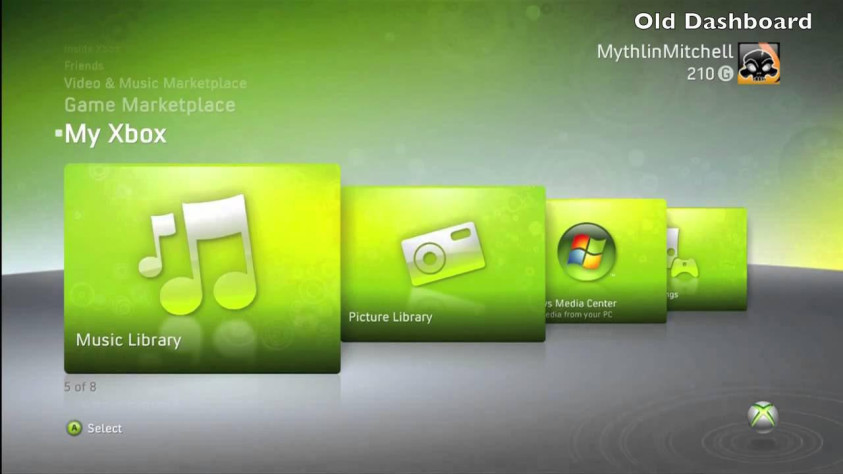 2008&amp;nbsp;год. Первое заметное обновление интерфейса под названием «New Xbox Experience» (NXE).