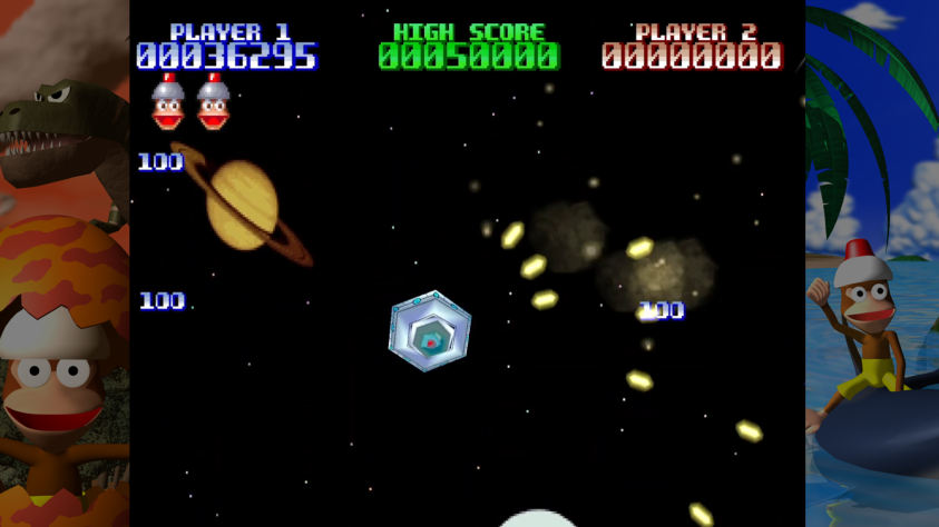 Galaxy Monkey&amp;nbsp;— мини-игра в&amp;nbsp;жанре Shoot ’em up, похожая на&amp;nbsp;Galaga или Gradius (нужно 40 монет)