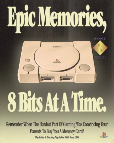 Рекламный постер PlayStation 1994 года