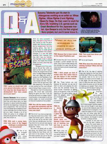 Интервью Сусуму Такацуки для журнала PlayStation Magazine (1)