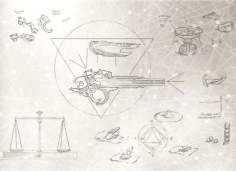Чертёж скрытого пистолета. Фрагмент: Wiki Assassin’s Creed.