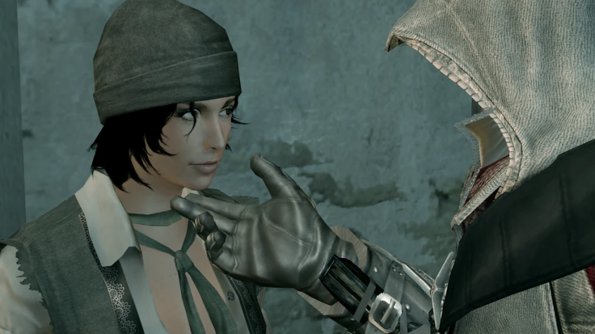 Роза. Фрагмент: Wiki Assassin’s Creed (английская версия). Если интересно, то&amp;nbsp;это миссия из&amp;nbsp;Assassin’s Creed II, где Роза учит нас подтягиваться в&amp;nbsp;прыжке.