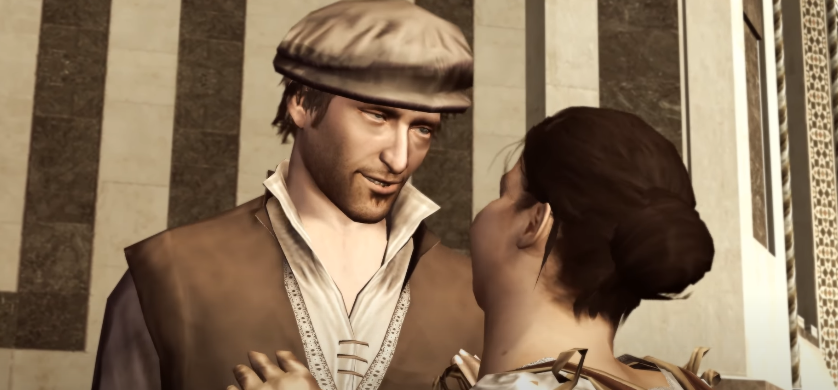 Дуччо и&amp;nbsp;двоюродная сестра (да, эта фура двоюродная сестра). Фрагмент из&amp;nbsp;Assassin’s Creed II