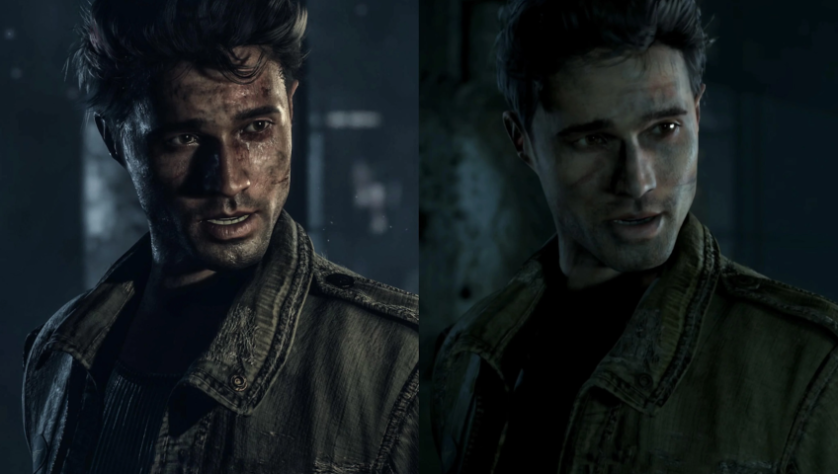На&amp;nbsp;скриншоте Оригинал и&amp;nbsp;Ремастер игры Until Dawn.
