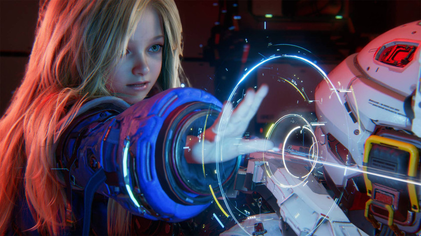 Скриншот игры PRAGMATA от студии CAPCOM, игру которая якобы давно была на слуху, но лично я о ней узнал только на презентации Сони в 2025 году. Пишите комментарии, кто слышал про нее раньше.