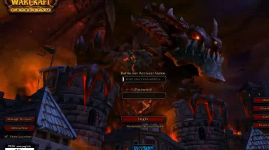 World of Warcraft: Cataclysm: Экран входа в игру