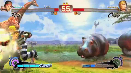Super Street Fighter IV: Kody против Ryu