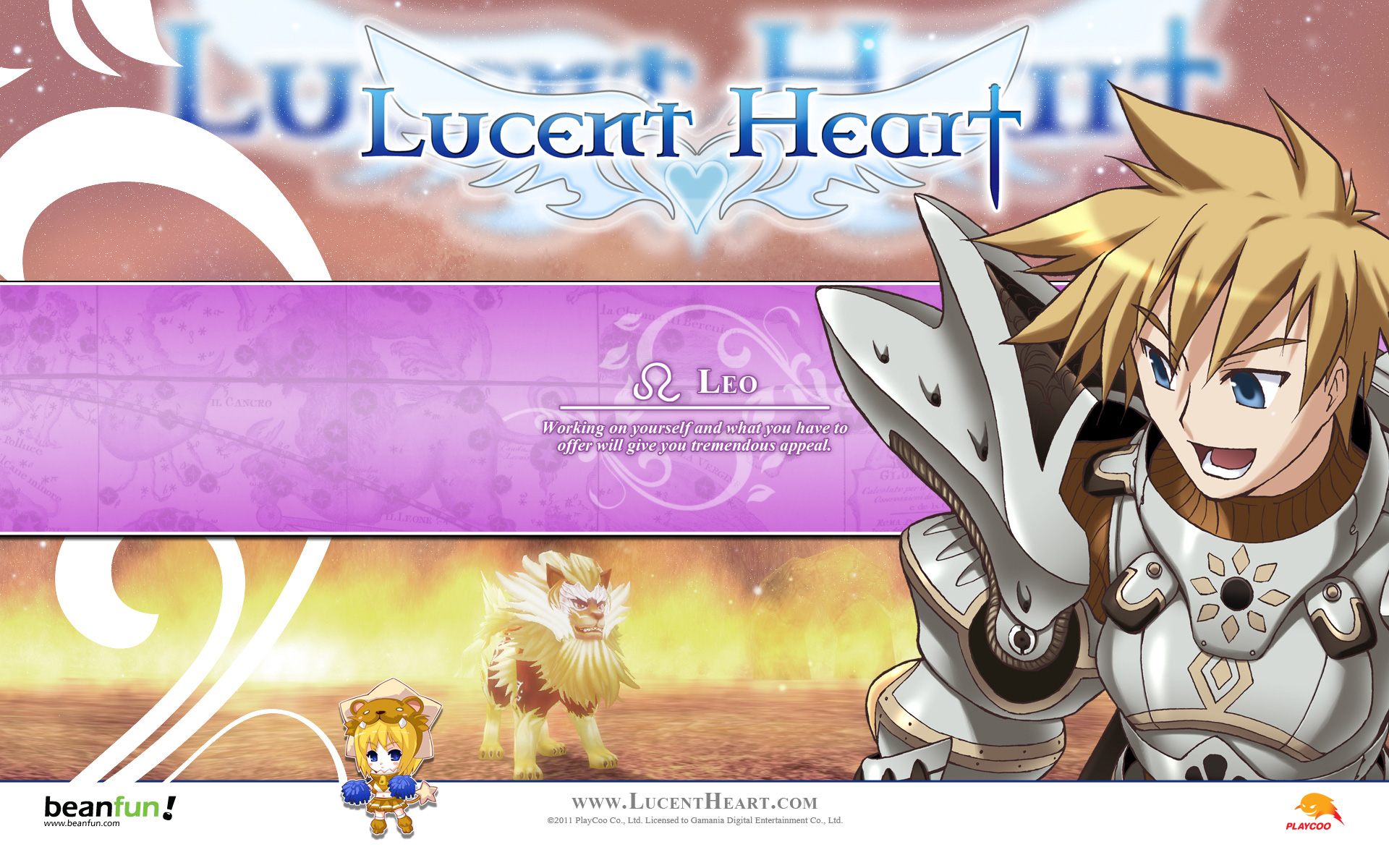 lucent hearts background